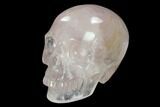 3" Realistic, Polished Brazilian Rose Quartz Crystal Skull - #151068-2
